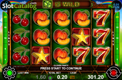 Reel screen. Clover Party slot