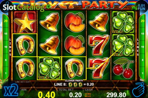 Win screen 2. Clover Party slot