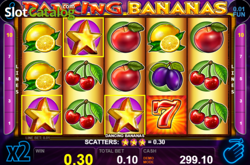 Win screen 1. Dancing Bananas slot