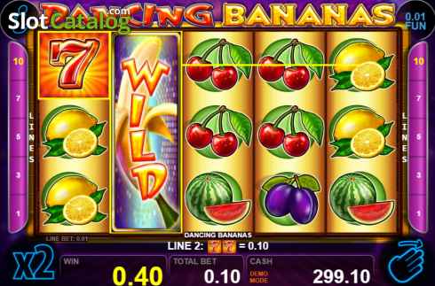Win screen 2. Dancing Bananas slot