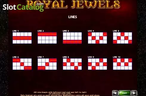 Lines. Royal Jewels (Casino Technology) slot