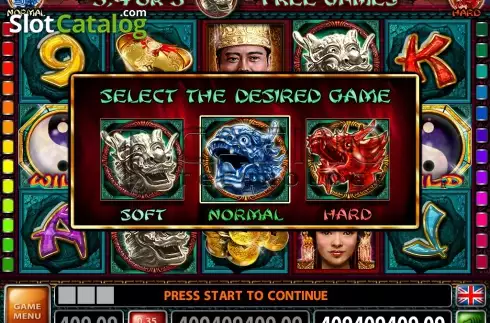 Bildschirm3. Three Dragons slot