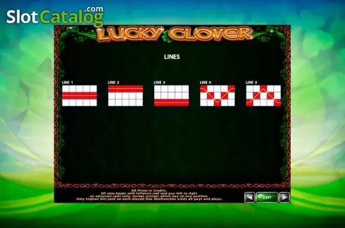 Pantalla3. Lucky Clover (CasinoTechnology) Tragamonedas 