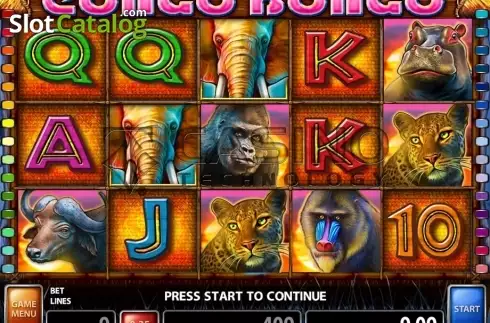 Ekran 1. Congo Bongo (Casino Technology) yuvası