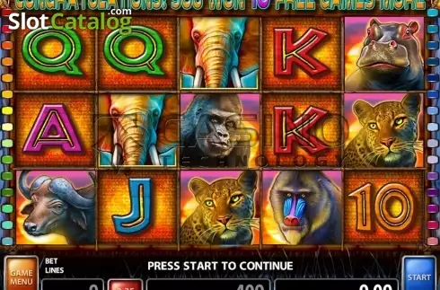 Tela 2. Congo Bongo (Casino Technology) slot