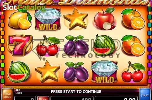 Bildschirm3. Multi Diamonds (Casino Technology) slot