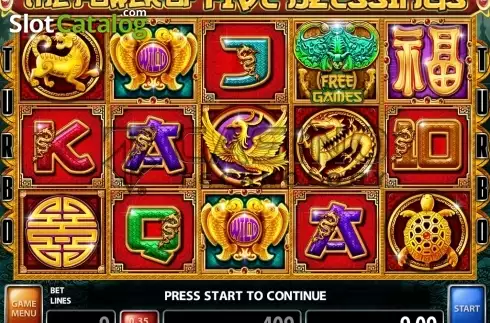 Win Screen 2. The Power of Five Blessings slot