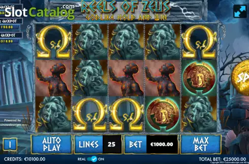 Skärmdump2. Reels of Zeus - Godlike Hold and Win slot