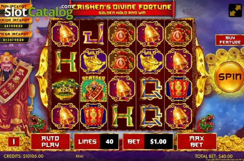 Skärmdump2. Caishen's Divine Fortune slot