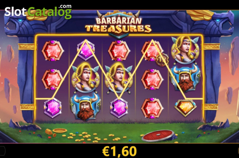 Win Screen 3. Barbarian Treasures slot