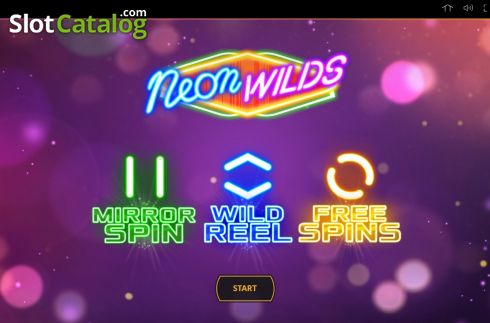 Start Screen. Neon Wilds slot
