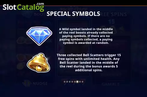 Special symbols screen. Fruit Stack One slot
