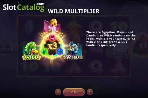Wild feature screen. Ages of Fortune slot