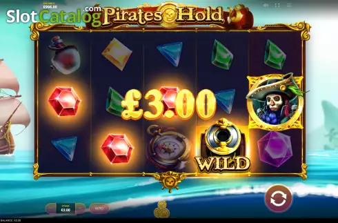 Win screen. Pirates Hold slot