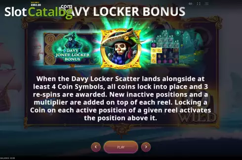 Davy locker bonus screen. Pirates Hold slot