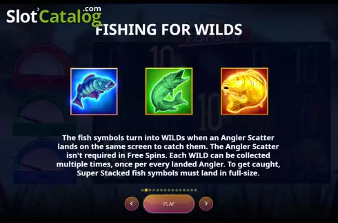Wilds screen. Big Fishing slot