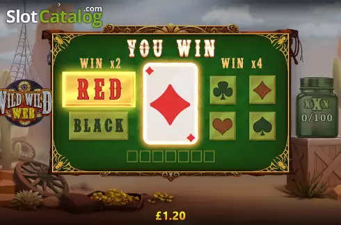 Gamble Risk Game Double Up Screen. Wild Wild Web slot