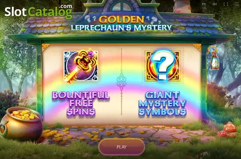 Start Game screen. Golden Leprechaun's Mystery slot