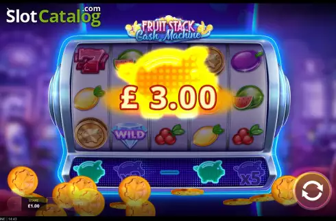 Win screen 2. Fruit Stack Cash Machine slot