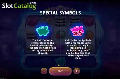 Game Features screen 3. Fruit Stack Cash Machine slot
