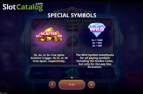 Game Features screen 4. Fruit Stack Cash Machine slot