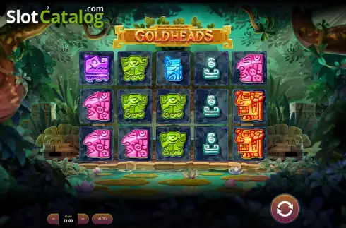 Game Screen. Goldheads slot
