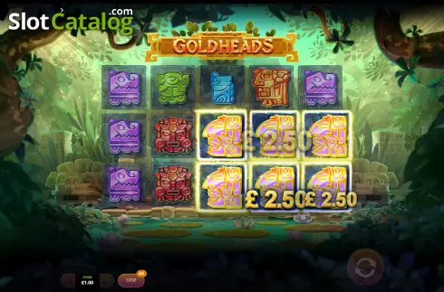 Win Screen 3. Goldheads slot