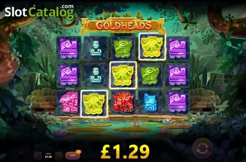 Win Screen 4. Goldheads slot