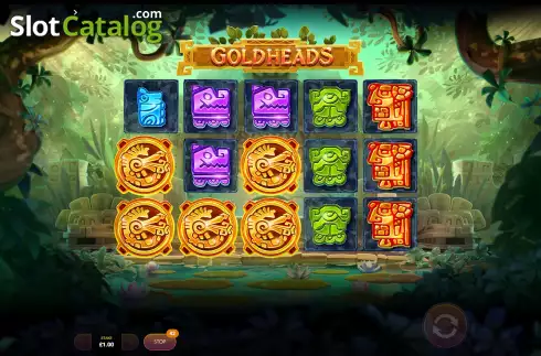 Mystery Symbols Screen. Goldheads slot