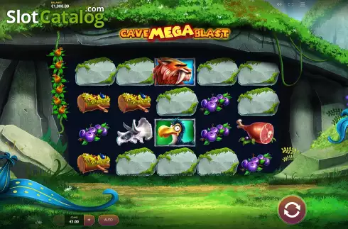 Game Screen. Cave Mega Blast slot