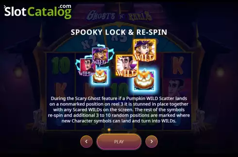 Game Features screen 2. Ghosts N' Reels slot