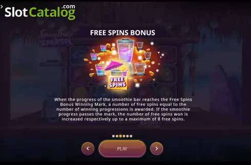 Game Features screen 3. Smoothie Smash slot