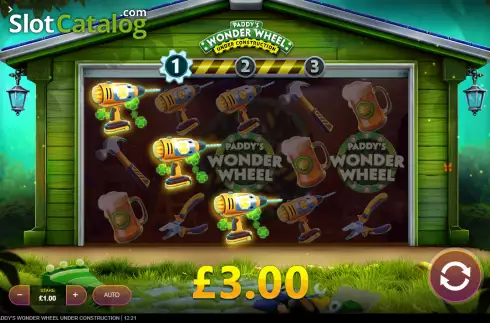 Win screen 2. Paddy's Wonder Wheel: Under Construction slot