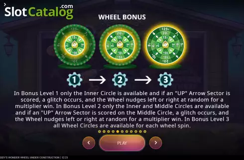Bildschirm9. Paddy's Wonder Wheel: Under Construction slot