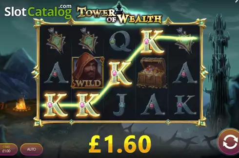 Win screen. Tower of Wealth slot
