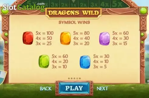 Pantalla3. Dragons Wild Tragamonedas 