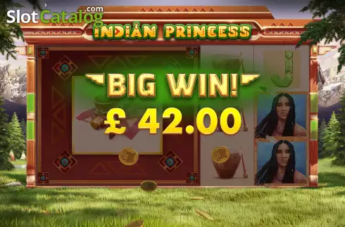 Big Win Screen. Indian Princess slot