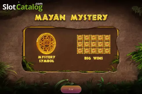 Start Screen. Mayan Mystery slot