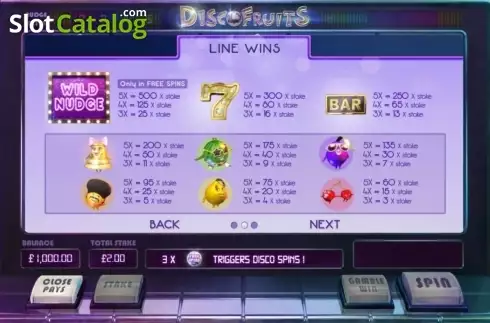Bildschirm3. Disco Fruits (Cayetano Gaming) slot