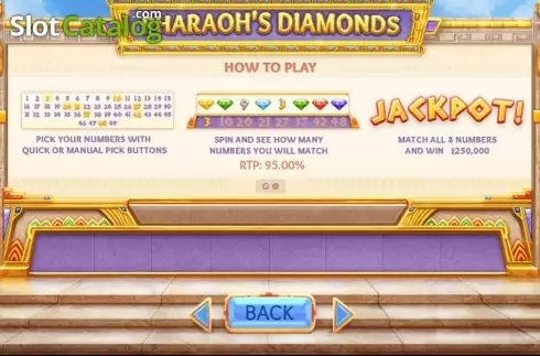 Screen2. Pharaoh's Diamonds slot