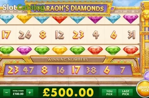 Screen9. Pharaoh's Diamonds slot