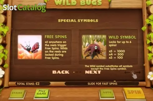 Schermo2. Wild Bugs slot