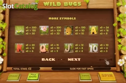 Schermo3. Wild Bugs slot