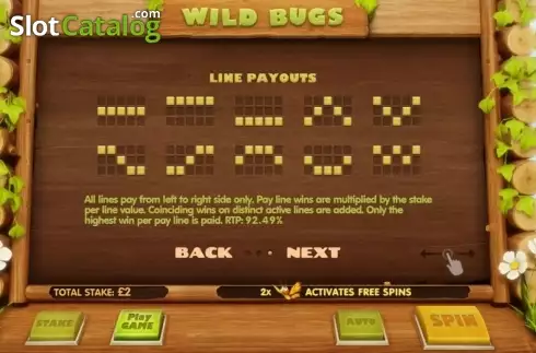 画面4. Wild Bugs カジノスロット