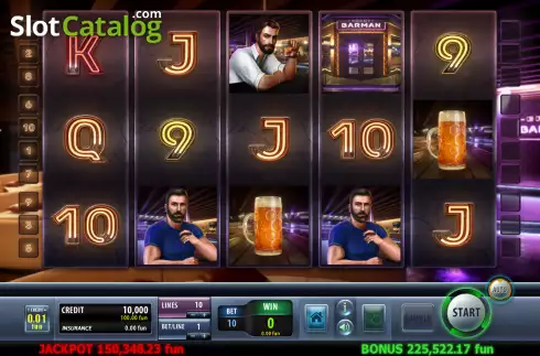 Bildschirm2. Crazy Barman slot