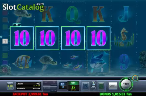 Win screen 2. Dolphins Shell slot