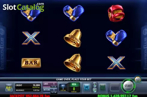 Game screen. Champion Club slot