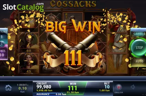Win screen. Cossacks slot