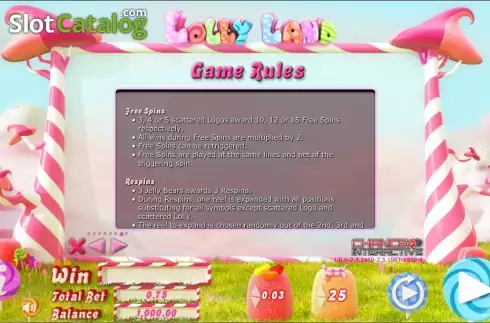 Screen9. Lolly Land (Chance Interactive) slot