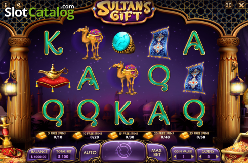 Reel Screen. Sultan's Gift slot